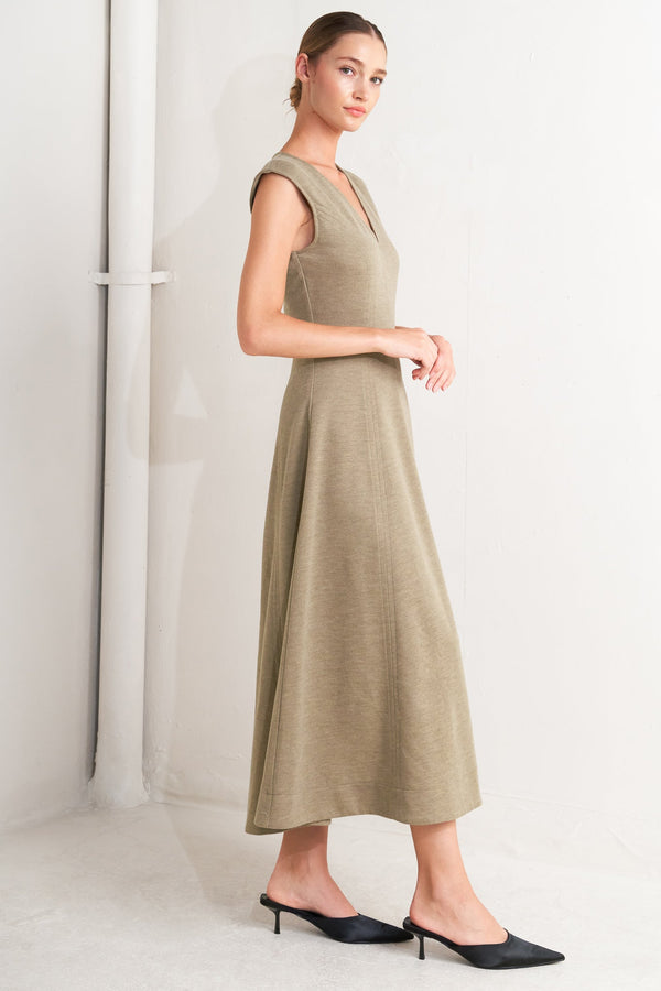 sophisticated-simplicity-woven-knit-midi-dress Flying Tomato - Sophia's StyleDRESSES-1
